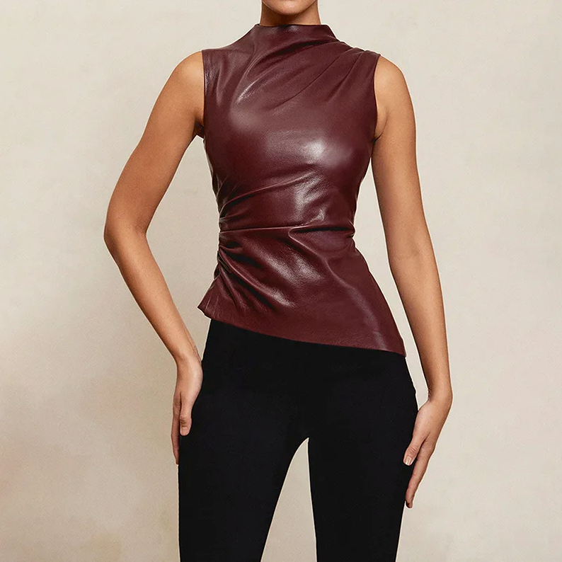 Ally Faux Leather Top