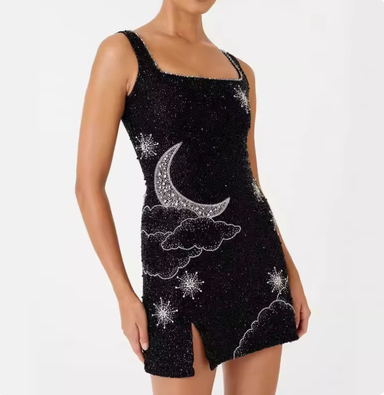 Phoebe | Mini Sequin Split Dress