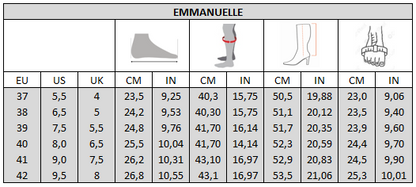 XL laarzen voor brede kuiten - Model Emmanuelle