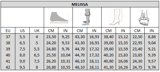 2XL laarzen voor brede kuiten - Model Melissa