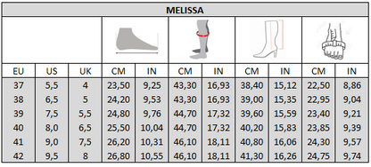 2XL laarzen voor brede kuiten - Model Melissa