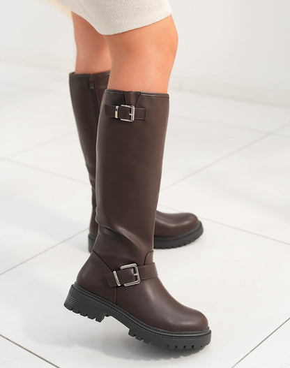 Tania Brown High Boots