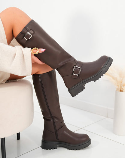 Tania Brown High Boots