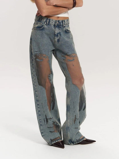 Blue Transparent Trixie Jeans