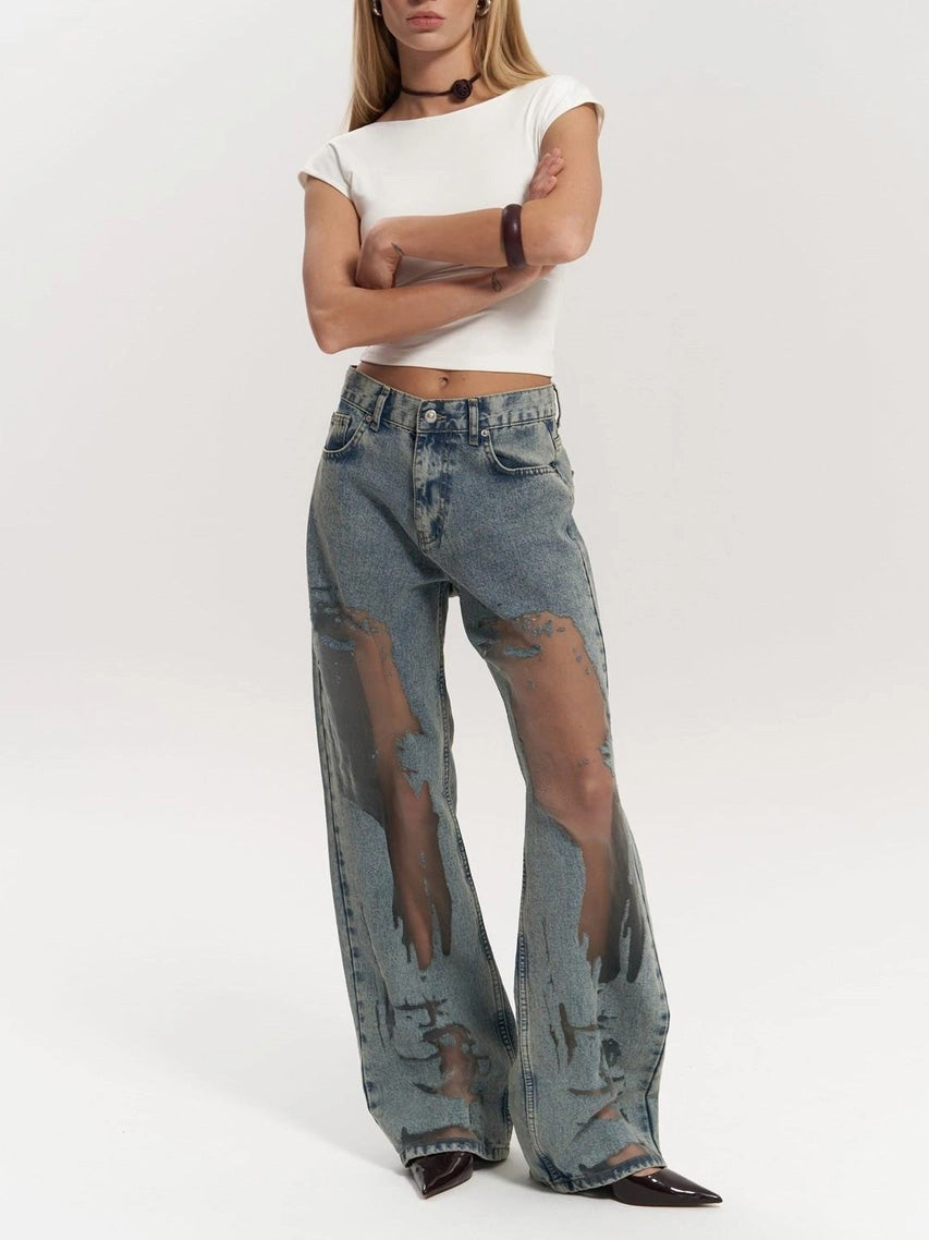 Blue Transparent Trixie Jeans