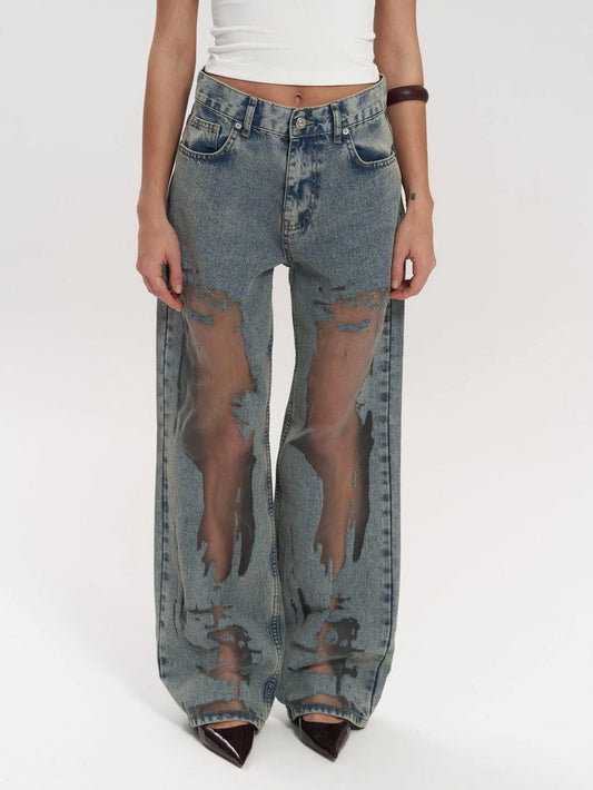 Blue Transparent Trixie Jeans