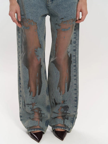 Blue Transparent Trixie Jeans