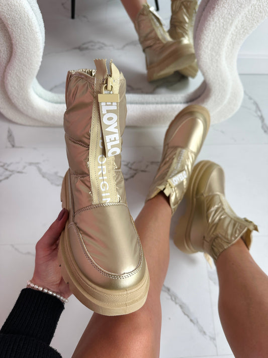 Warmy Gold Boots