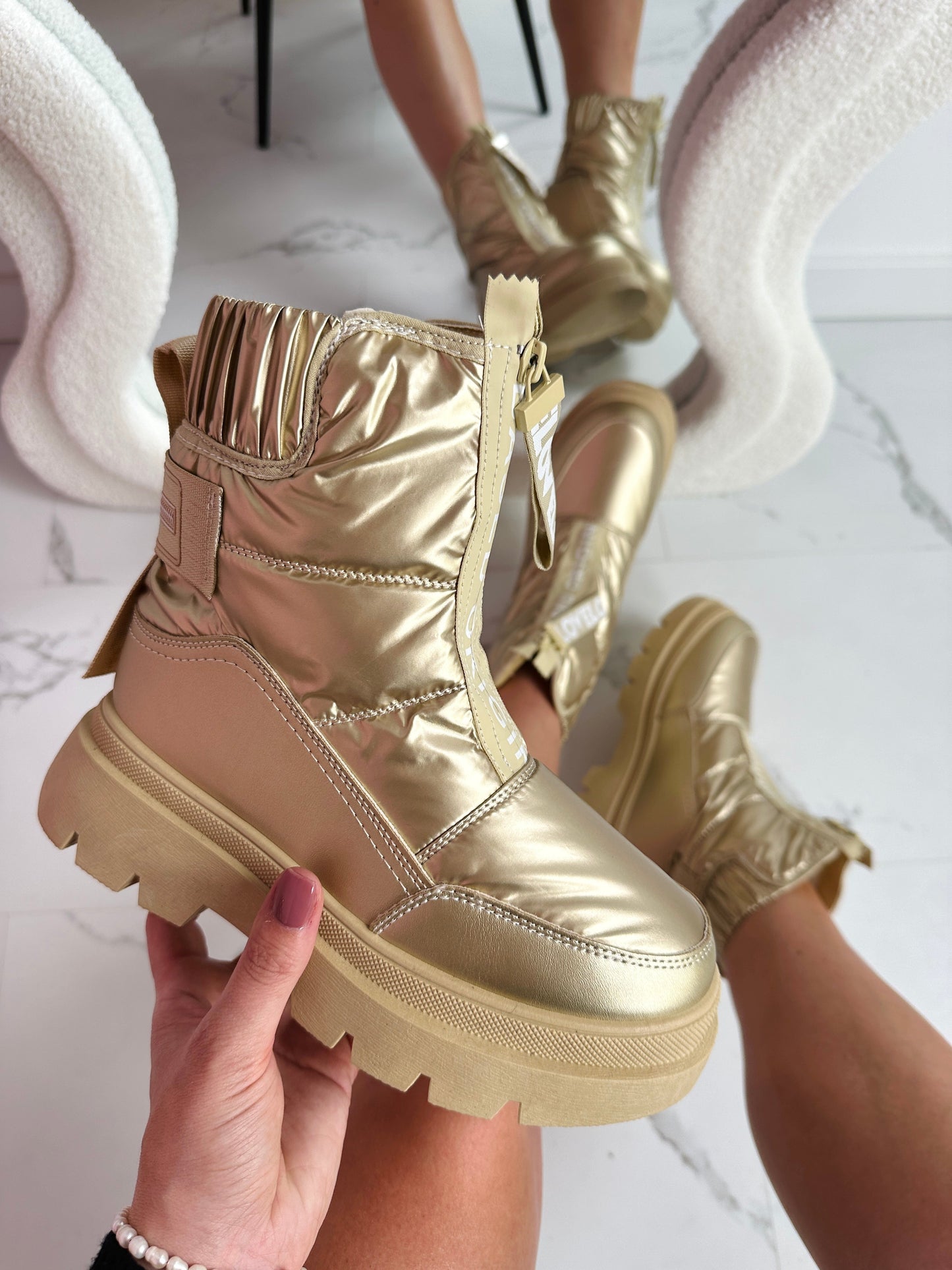 Warmy Gold Boots