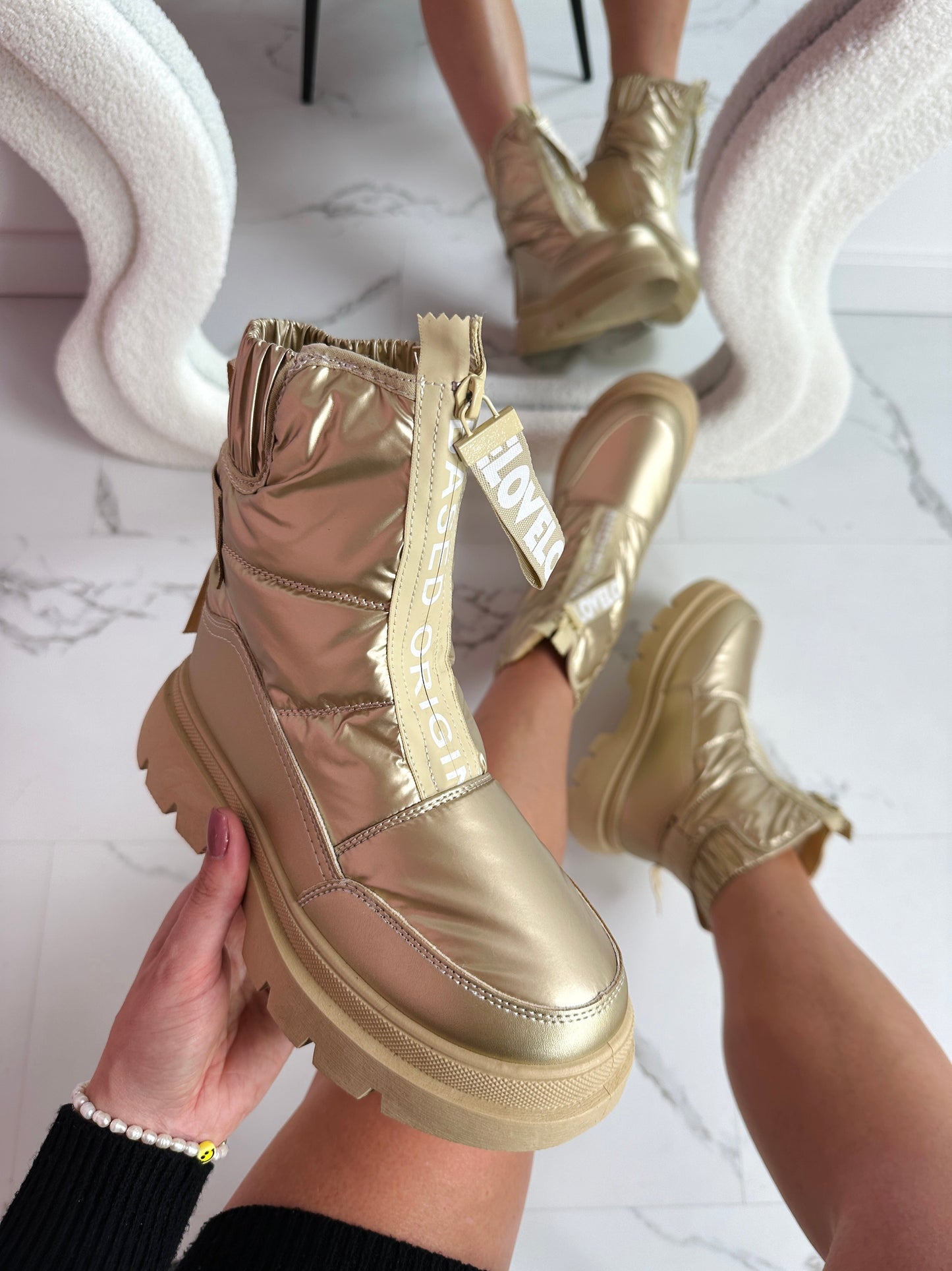 Warmy Gold Boots