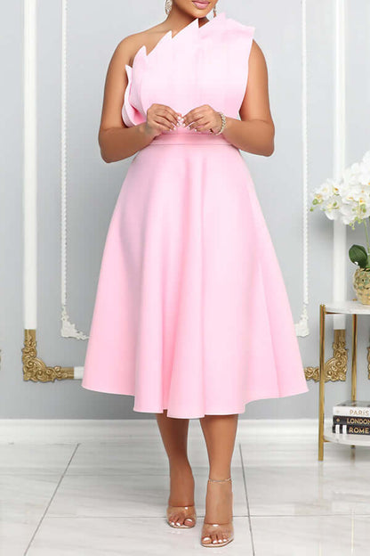 Natalia One-Shoulder Midi Dress