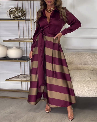 Amelia Striped Maxi Dress