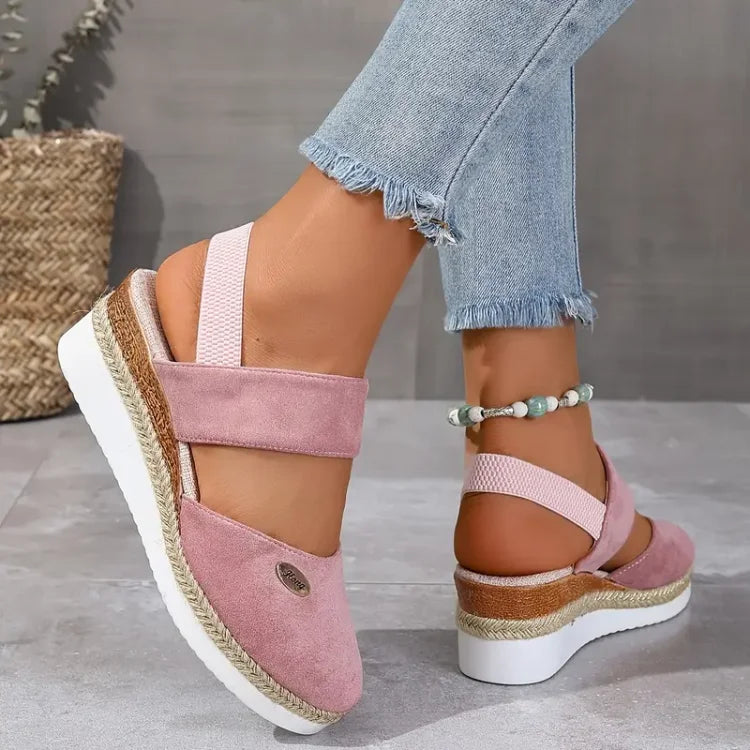 Antonella - Orthopaedic sandals with platform, breathable and relaxed