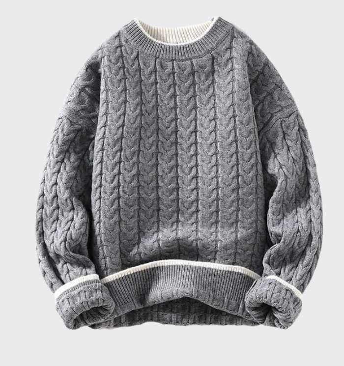 Antonio™ | Elegant Cut Knitted Sweater with Round Neck