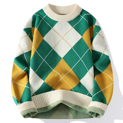 Argyle Vintage Knit Sweater