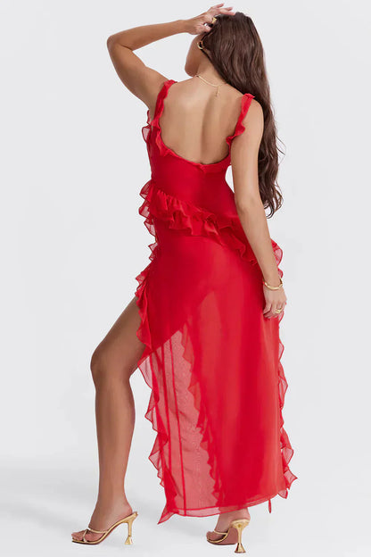 Evelyn Elegant Dress with High Split