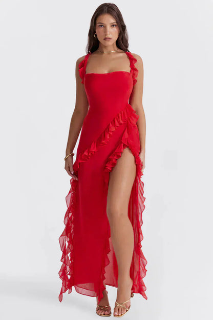 Evelyn Elegant Dress with High Split
