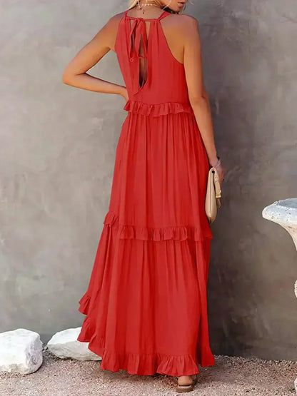 Amelia Halter Maxi Dress