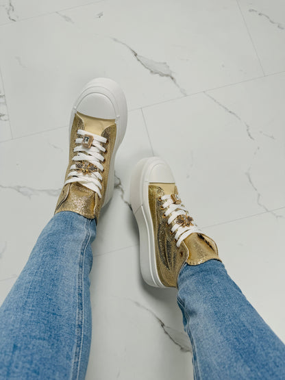 Bee Gold High Sneaker