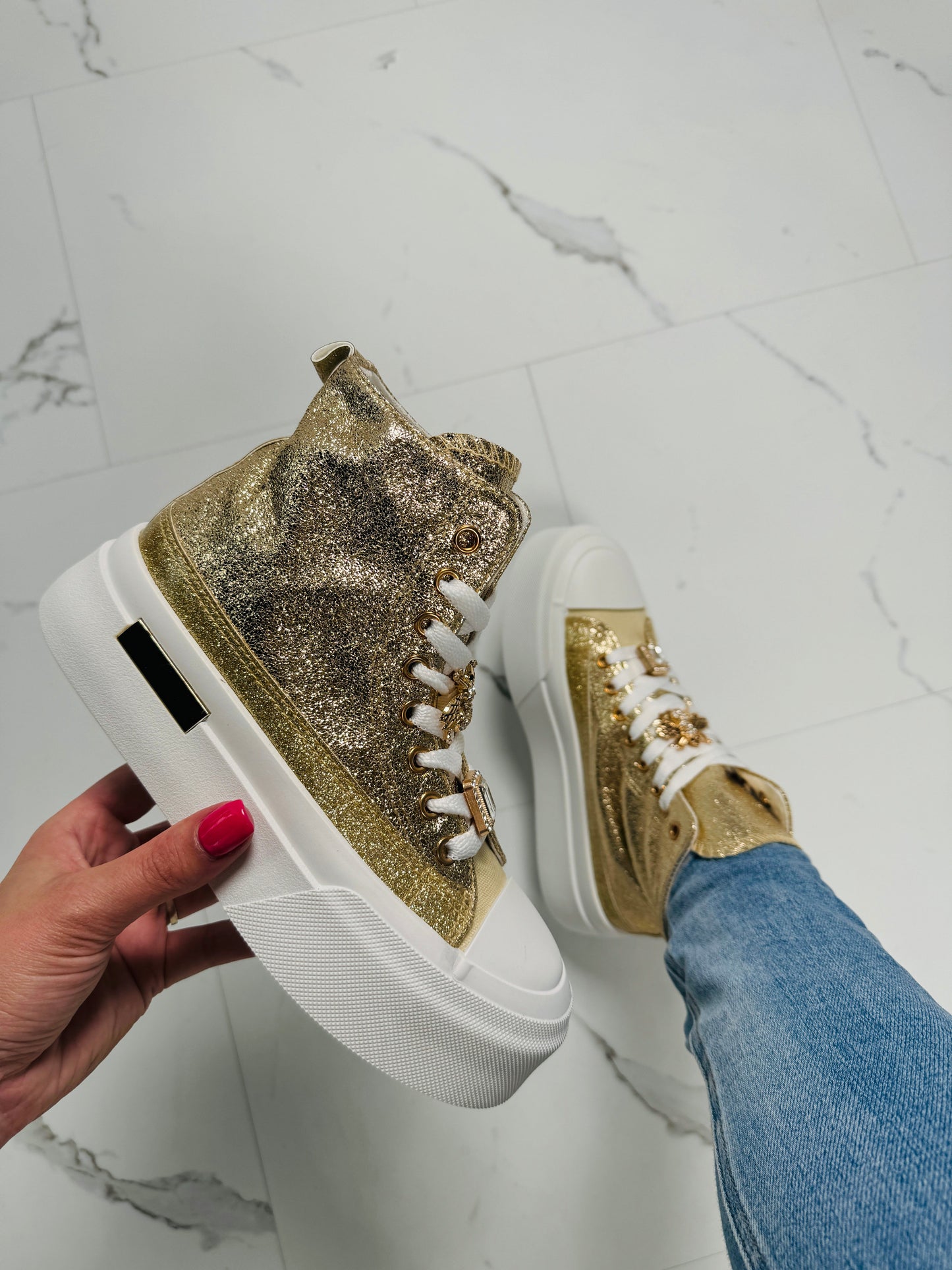 Bee Gold High Sneaker