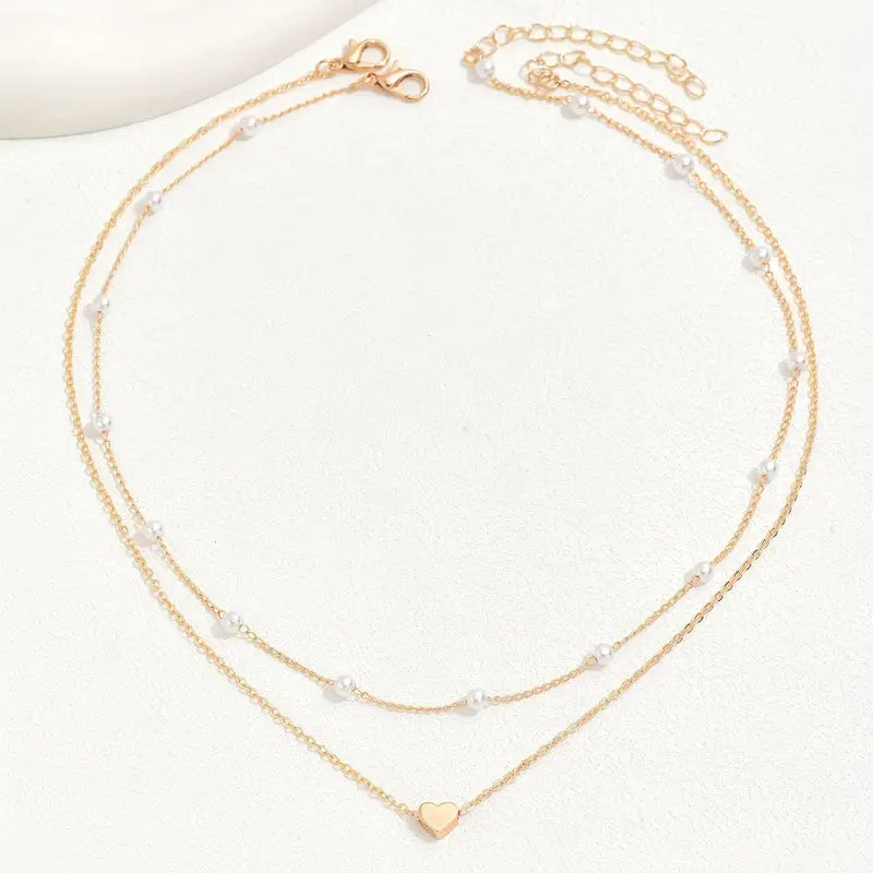 Amelia Heart Charm Necklace