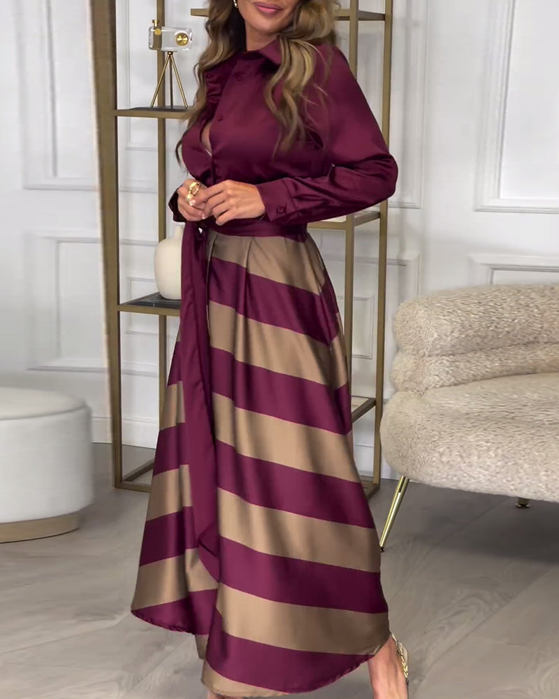 Amelia Striped Maxi Dress