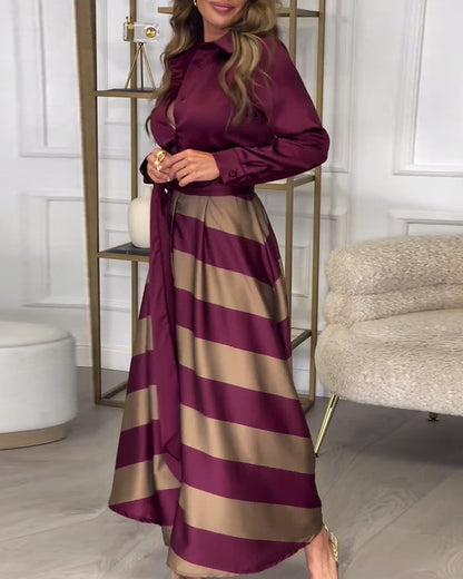 Amelia Striped Maxi Dress