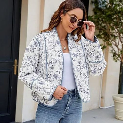 Reversible Jacket with Ethnic Floral Design