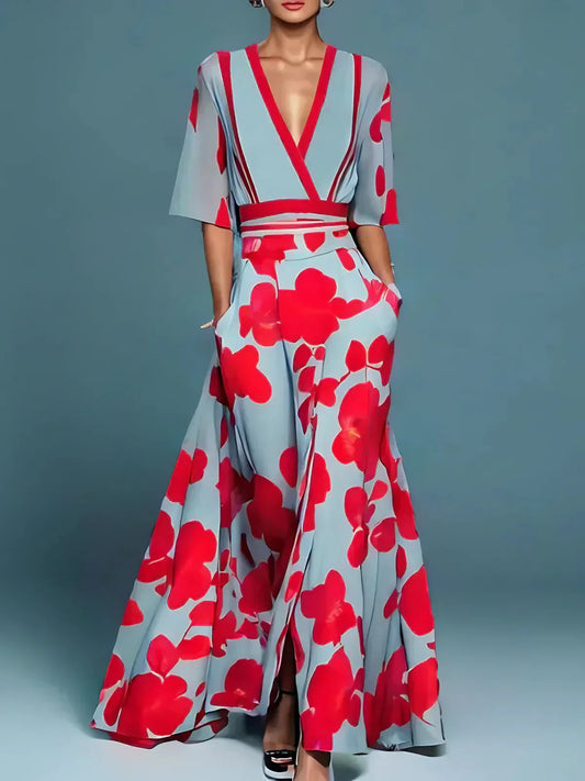 Elegant Flower Maxi Dress
