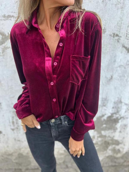 Marga | Velvet blouse