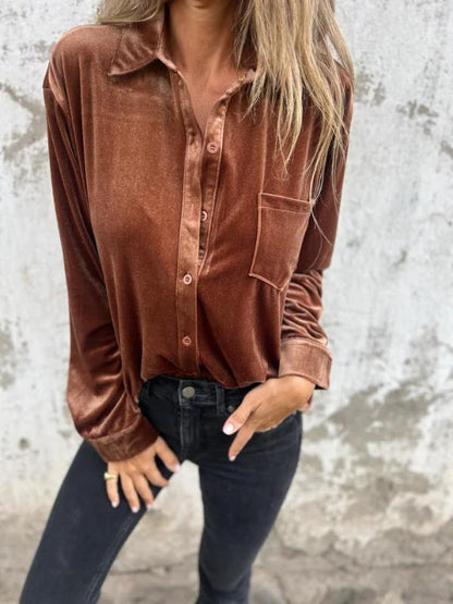 Marga | Velvet blouse