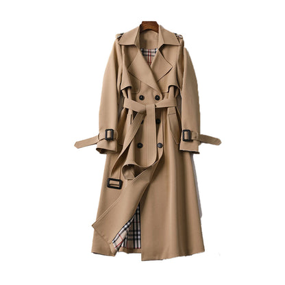 Stelle - Ladies Trench Coat with Double Button Placket