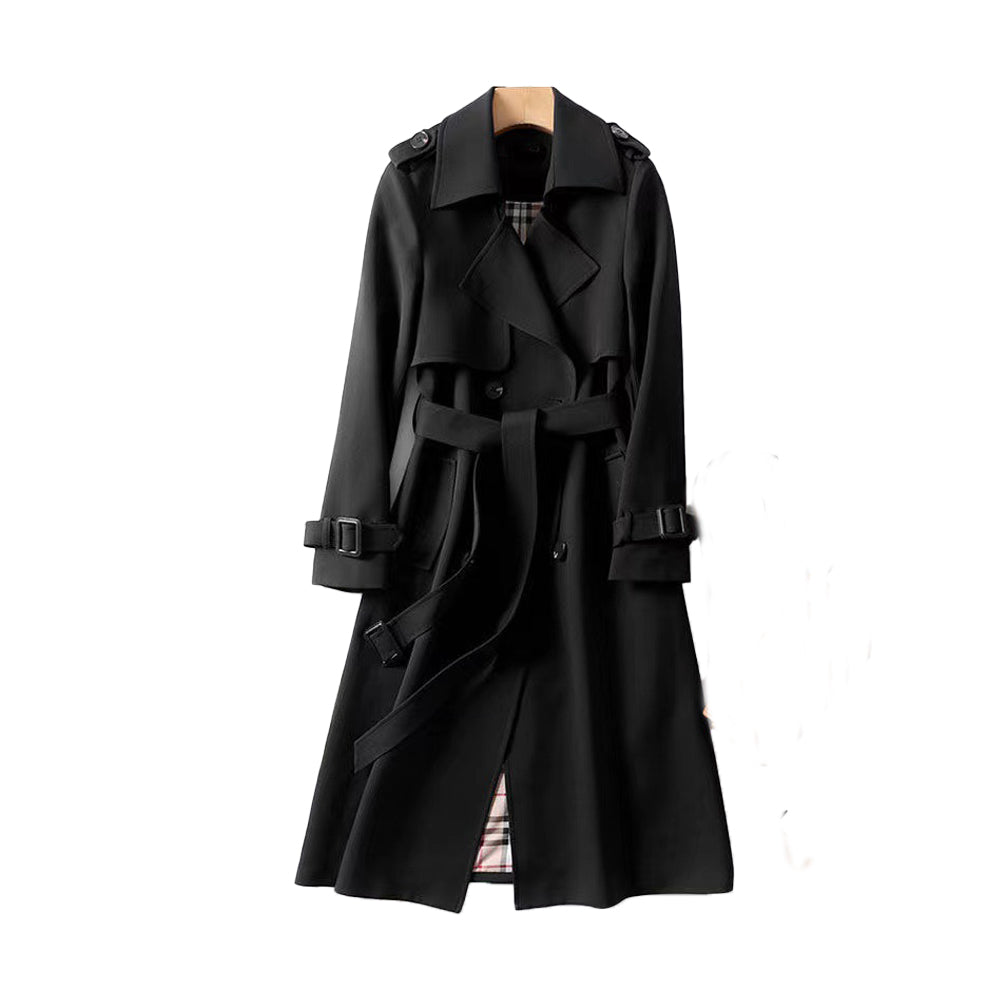 Stelle - Ladies Trench Coat with Double Button Placket