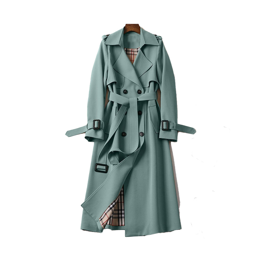 Stelle - Ladies Trench Coat with Double Button Placket