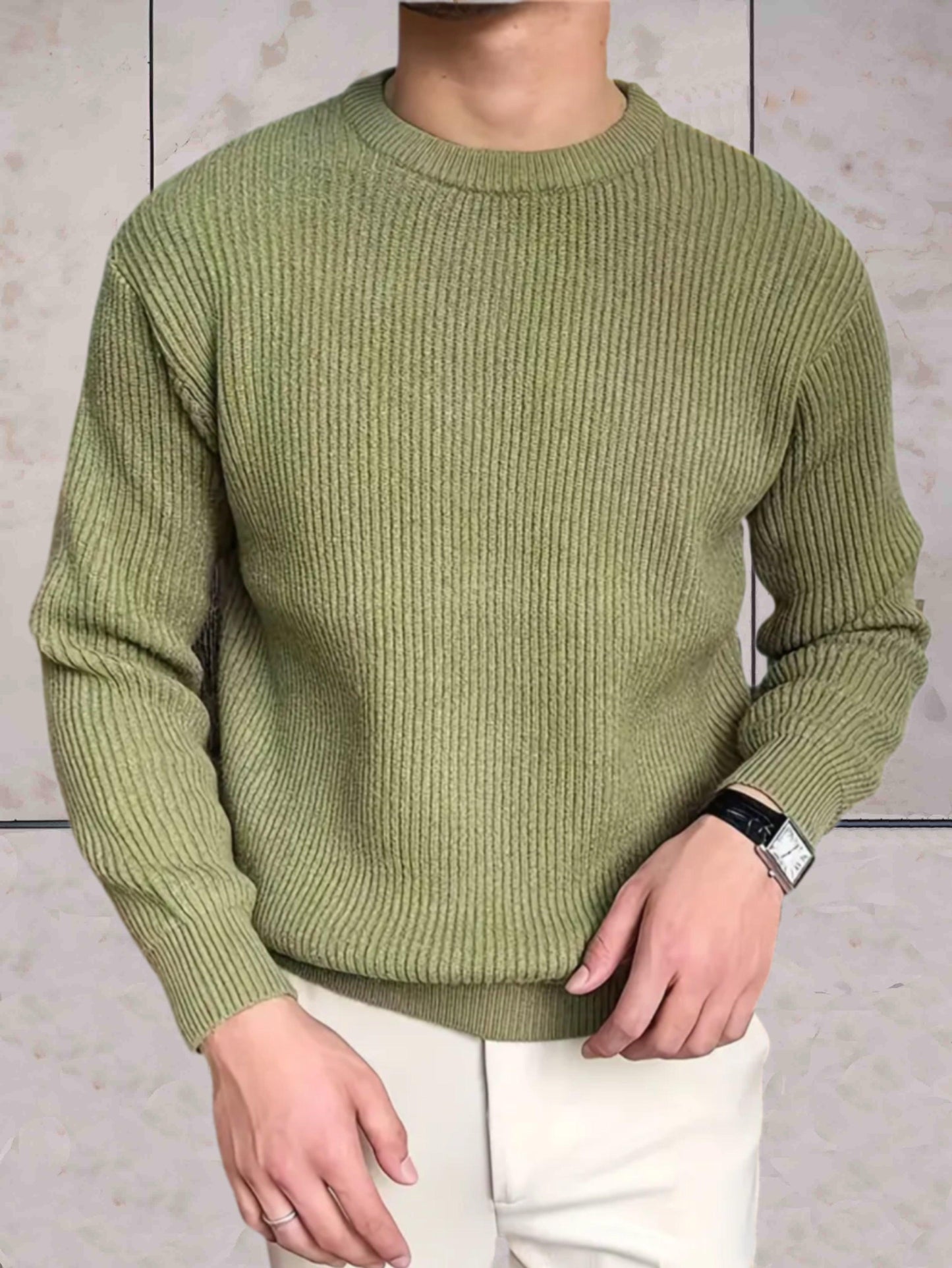 Massimiliano™ | Luxe Ribbed Sweater with Round Neck