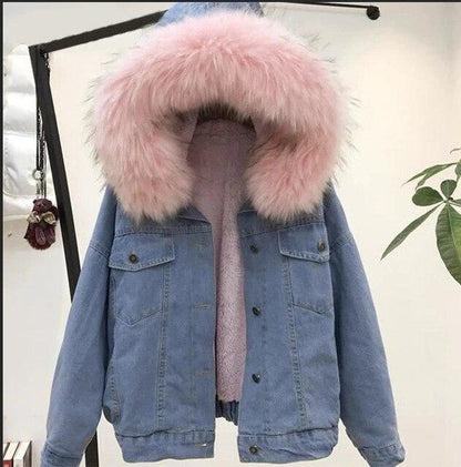 Fur Denim Jacket